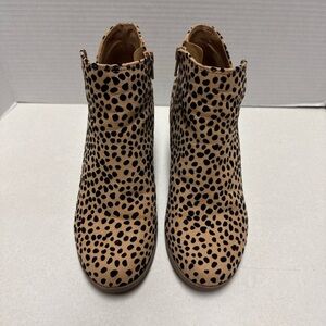 Soda Wedge Heel Bootie Shoes Size 7.5 - Leopard Print